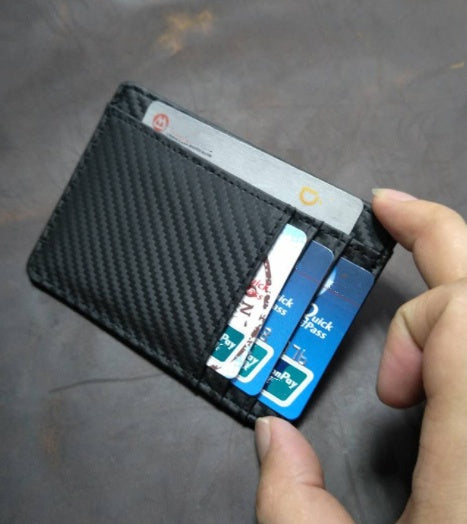 EXINOZ Leather Minimalist Wallet RFID Blocking
