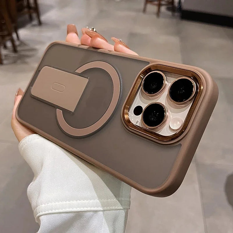 Luxury Magsafe Kickstand Stand Phone Case For iPhone