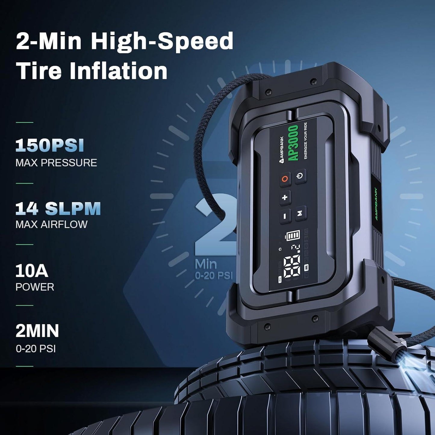 Tek Vortex 3000A Portable Car Emergency Starter Power Supply