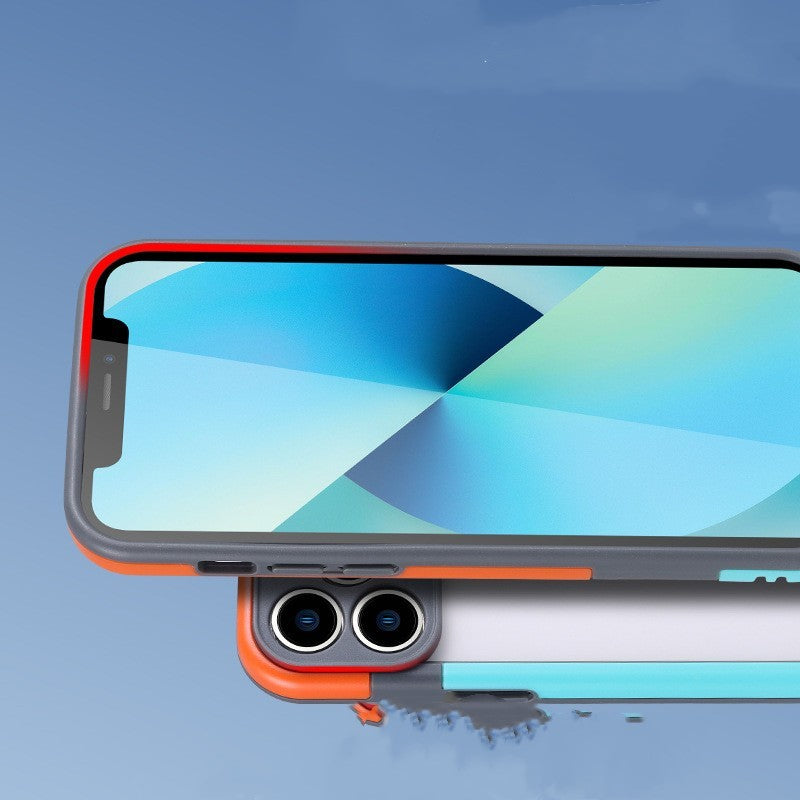 Contrast Color Silicone Frame Mobile Phone Case