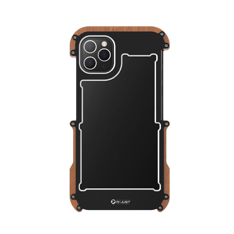 Metal Wooden Frame Phone Case Protective Sleeve