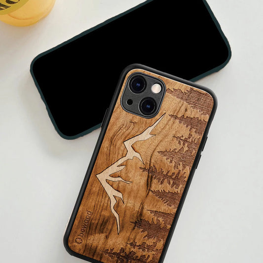 Solid Wood Mobile Phone Glass Case