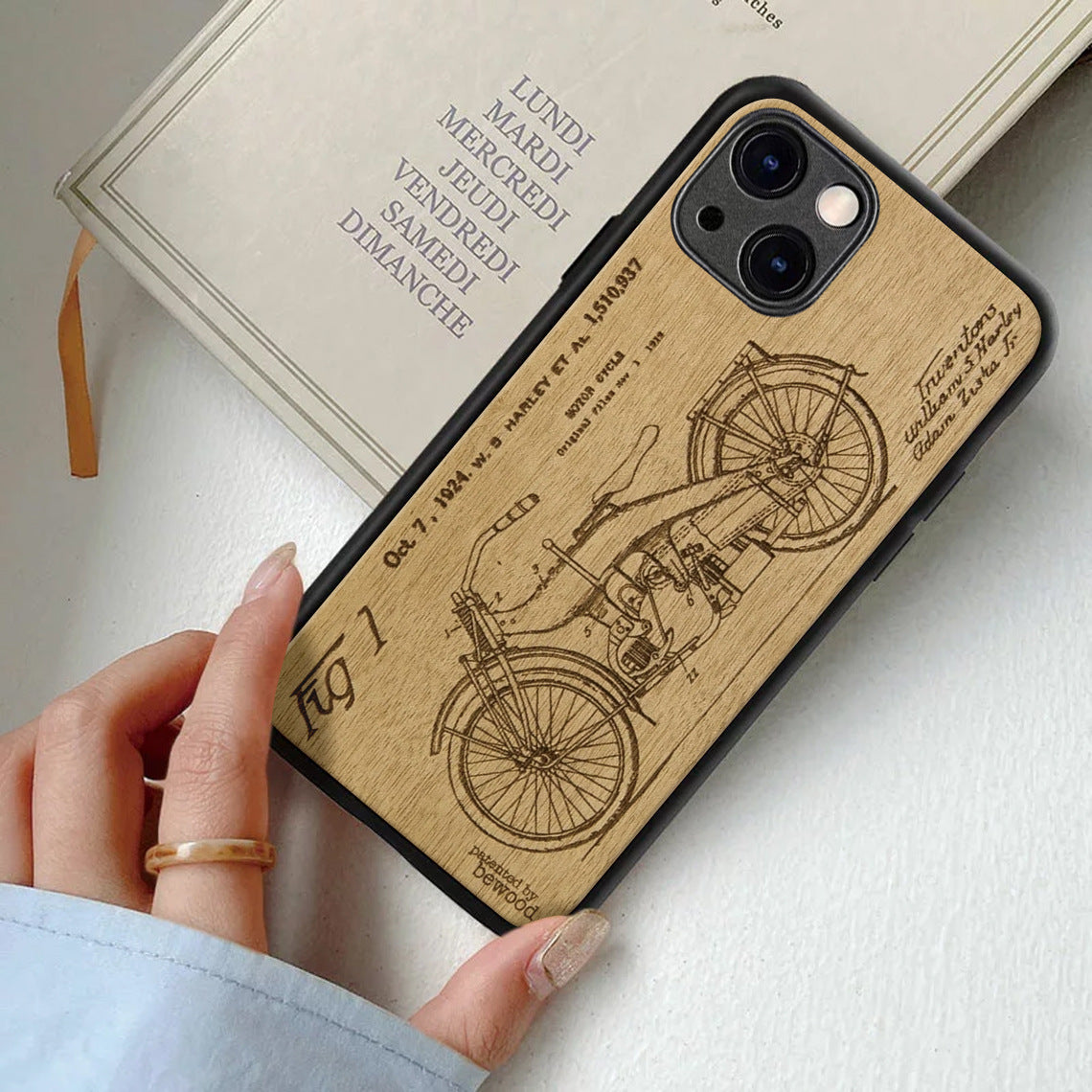 Solid Wood Mobile Phone Glass Case
