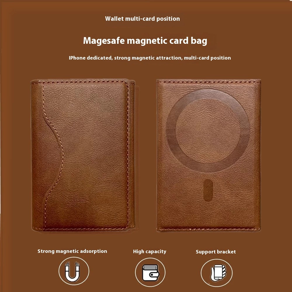 MagSafe Magnetic Card Holder Tri-fold Wallet Card Holder