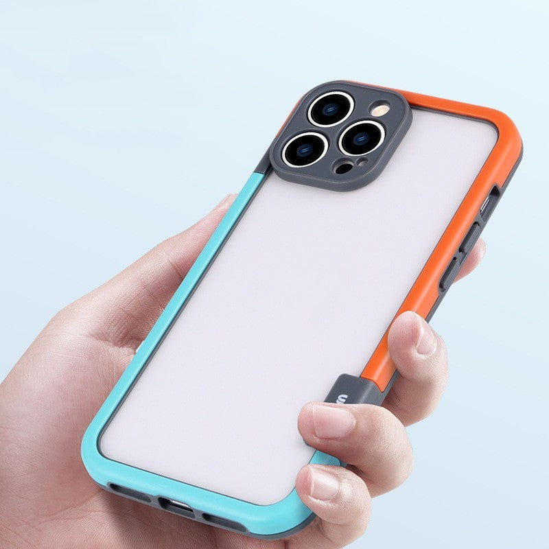 Contrast Color Silicone Frame Mobile Phone Case