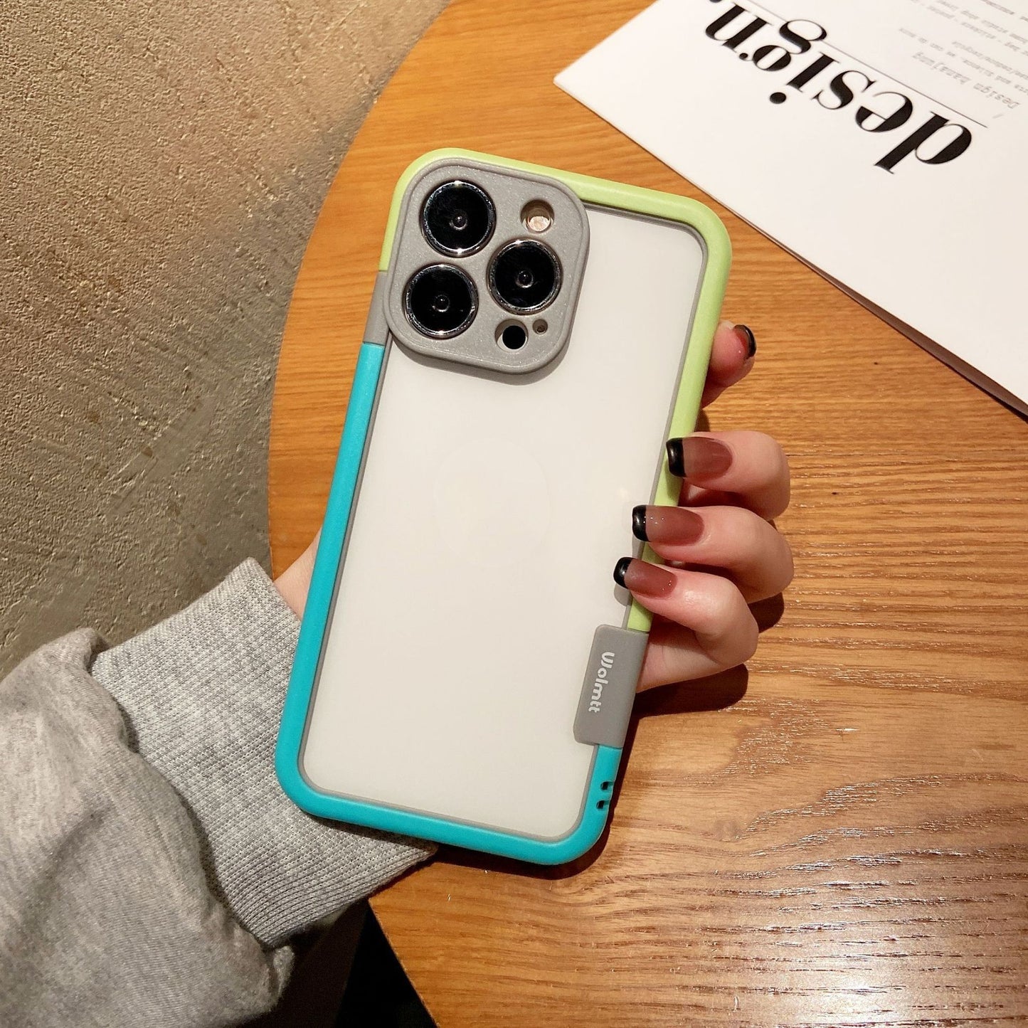 Contrast Color Silicone Frame Mobile Phone Case