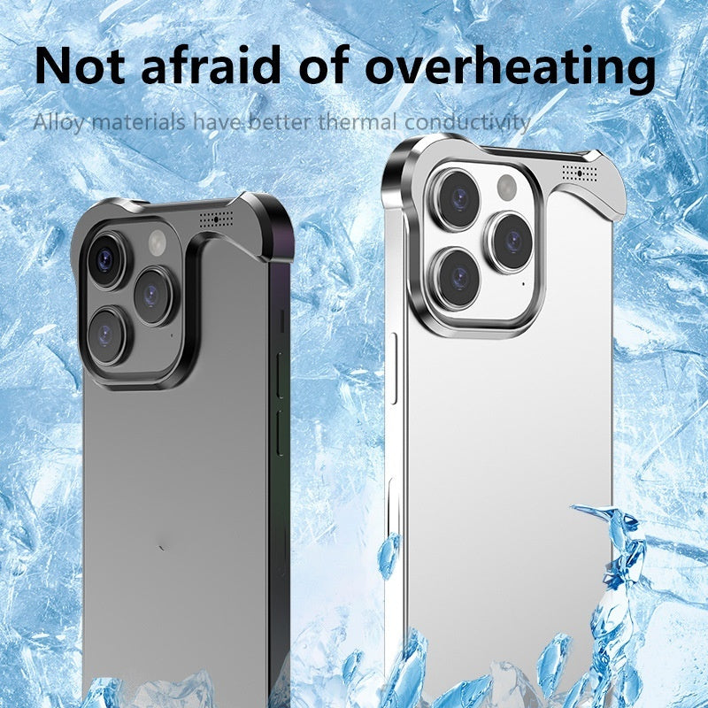 Special-shaped Aromatherapy Phone Case Frameless Metal Corner Pad