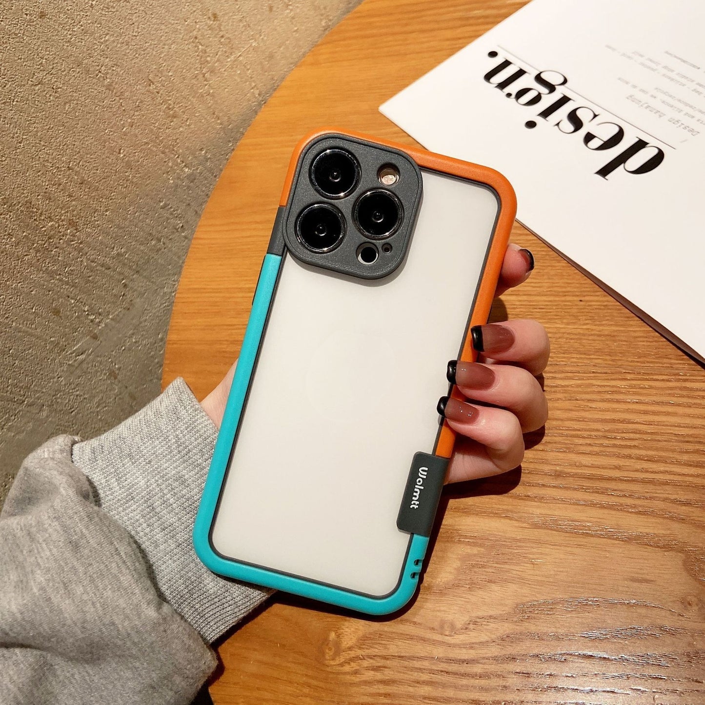 Contrast Color Silicone Frame Mobile Phone Case