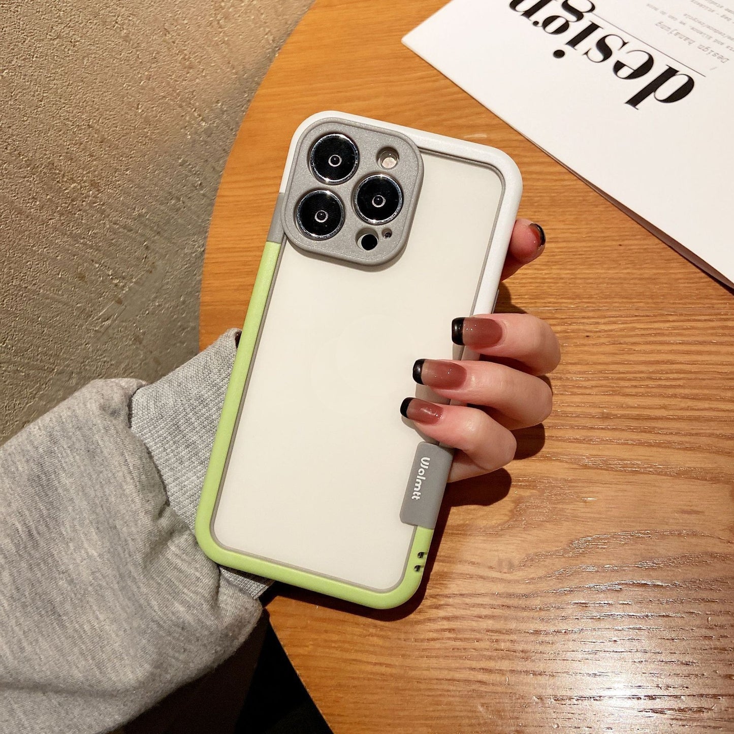 Contrast Color Silicone Frame Mobile Phone Case