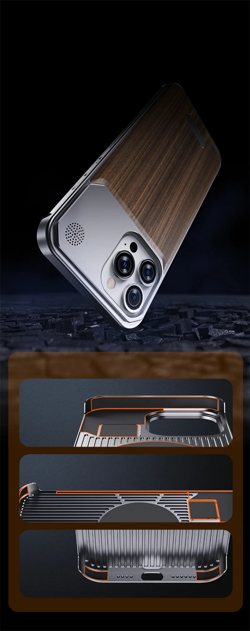 Wood And Steel IPhone Case