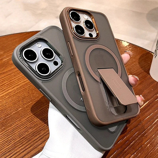 Luxury Magsafe Kickstand Stand Phone Case For iPhone