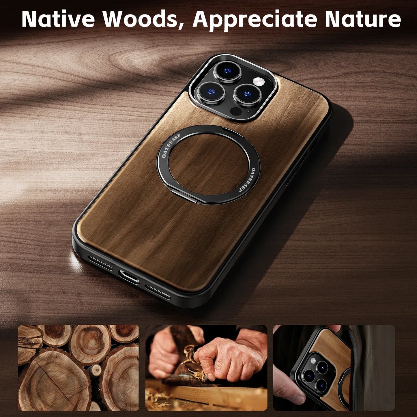 Oatsbasf Wooden Style Phone Case for iPhone