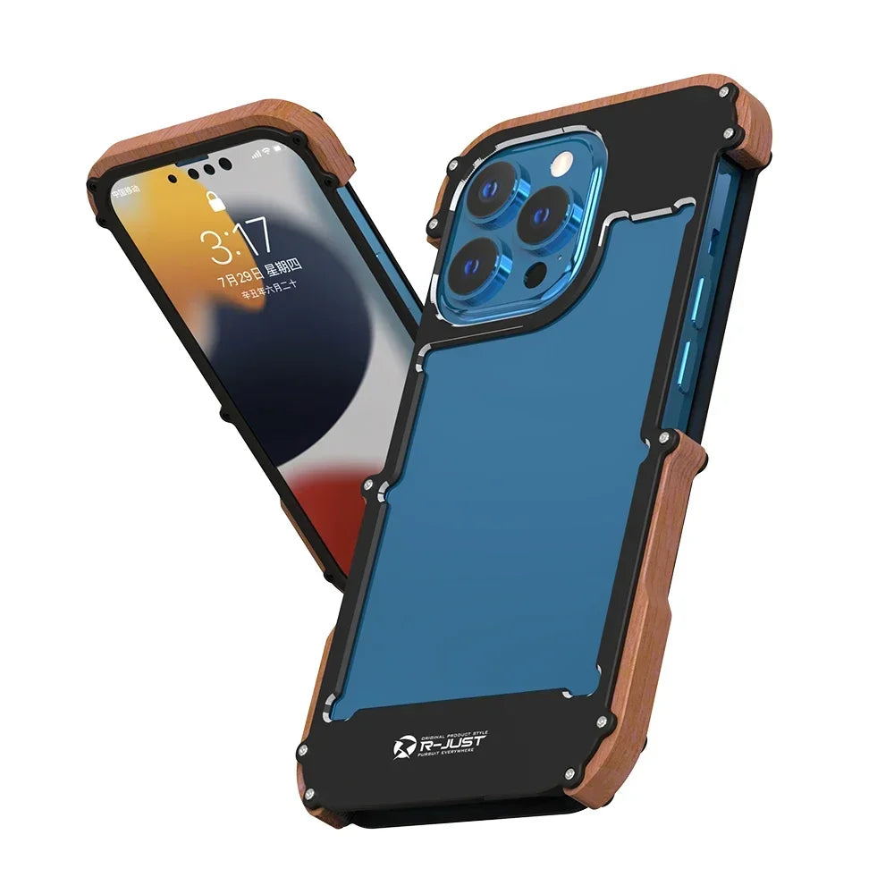 Original R-JUST Metal Frame Case iPhone 16