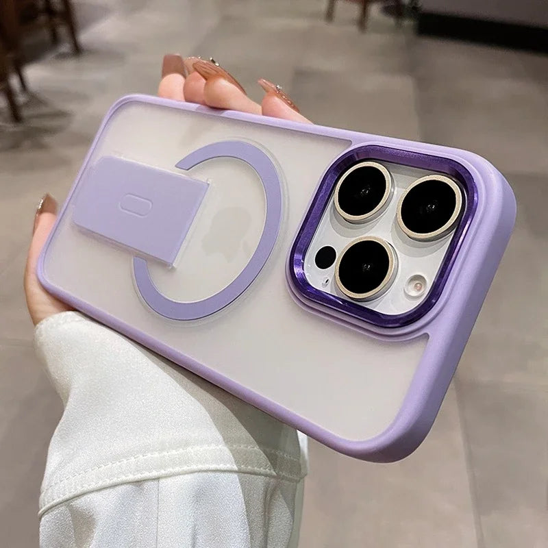 Luxury Magsafe Kickstand Stand Phone Case For iPhone