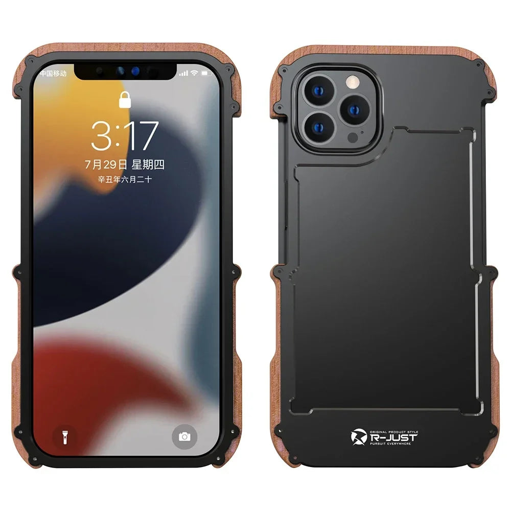 Original R-JUST Metal Frame Case iPhone 16