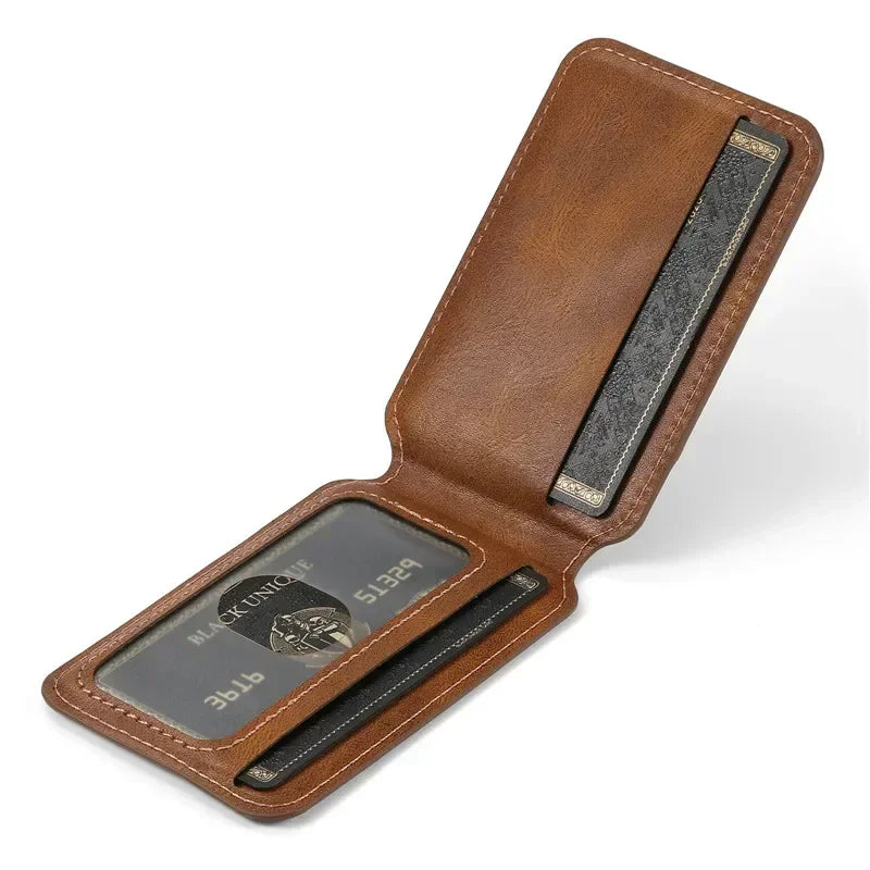 EUCAGR Magsafe Magnetic 2 In 1 Detachable Wallet & Leather Case For iPhone