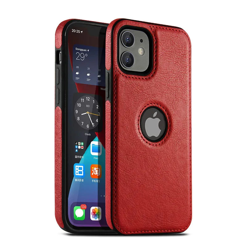 Ultra Thin Slim Leather Phone Case For iPhone