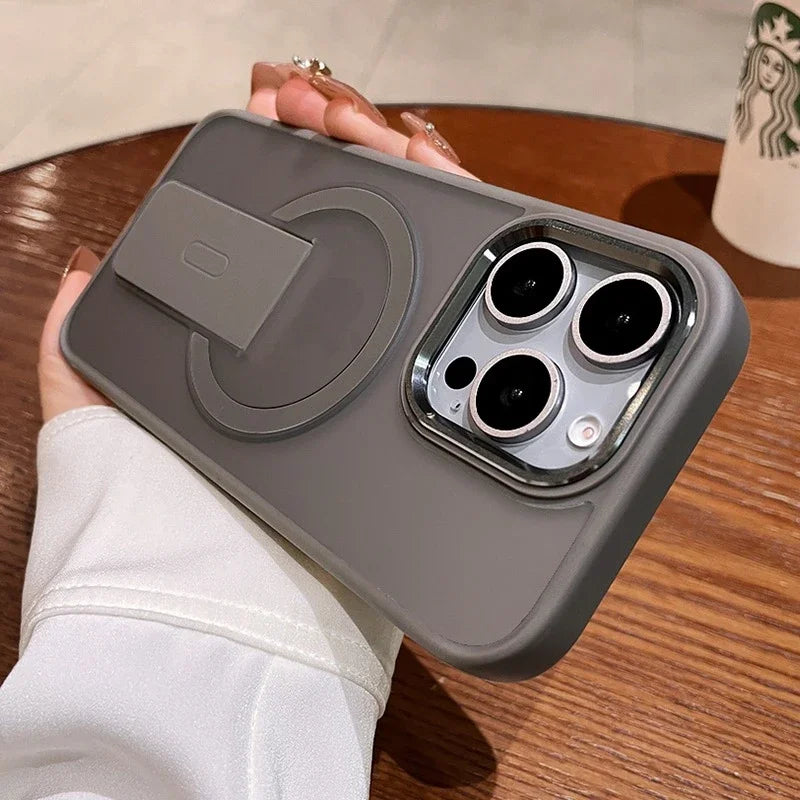 Luxury Magsafe Kickstand Stand Phone Case For iPhone