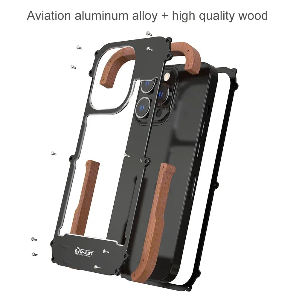 Original R-JUST Metal Frame Case iPhone 16
