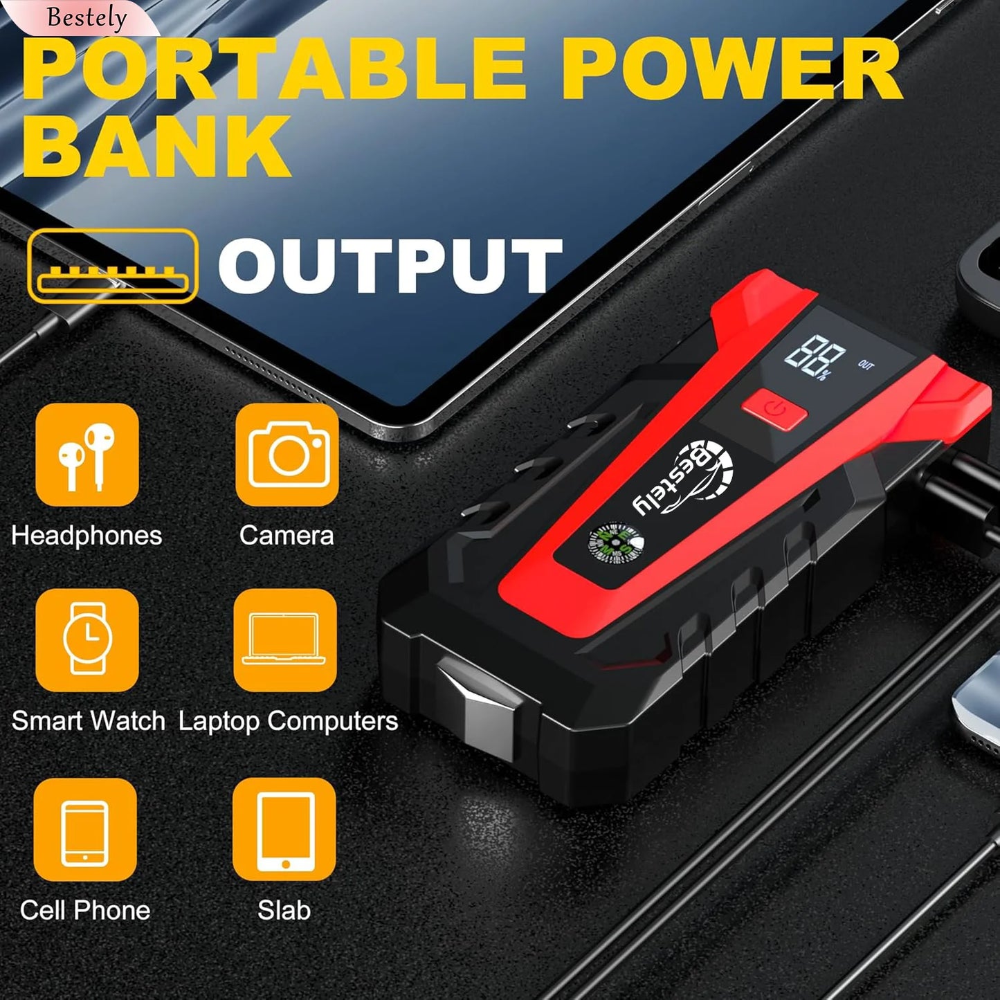 12v Car Battery Jump Starter (3000A) Tek Vortex