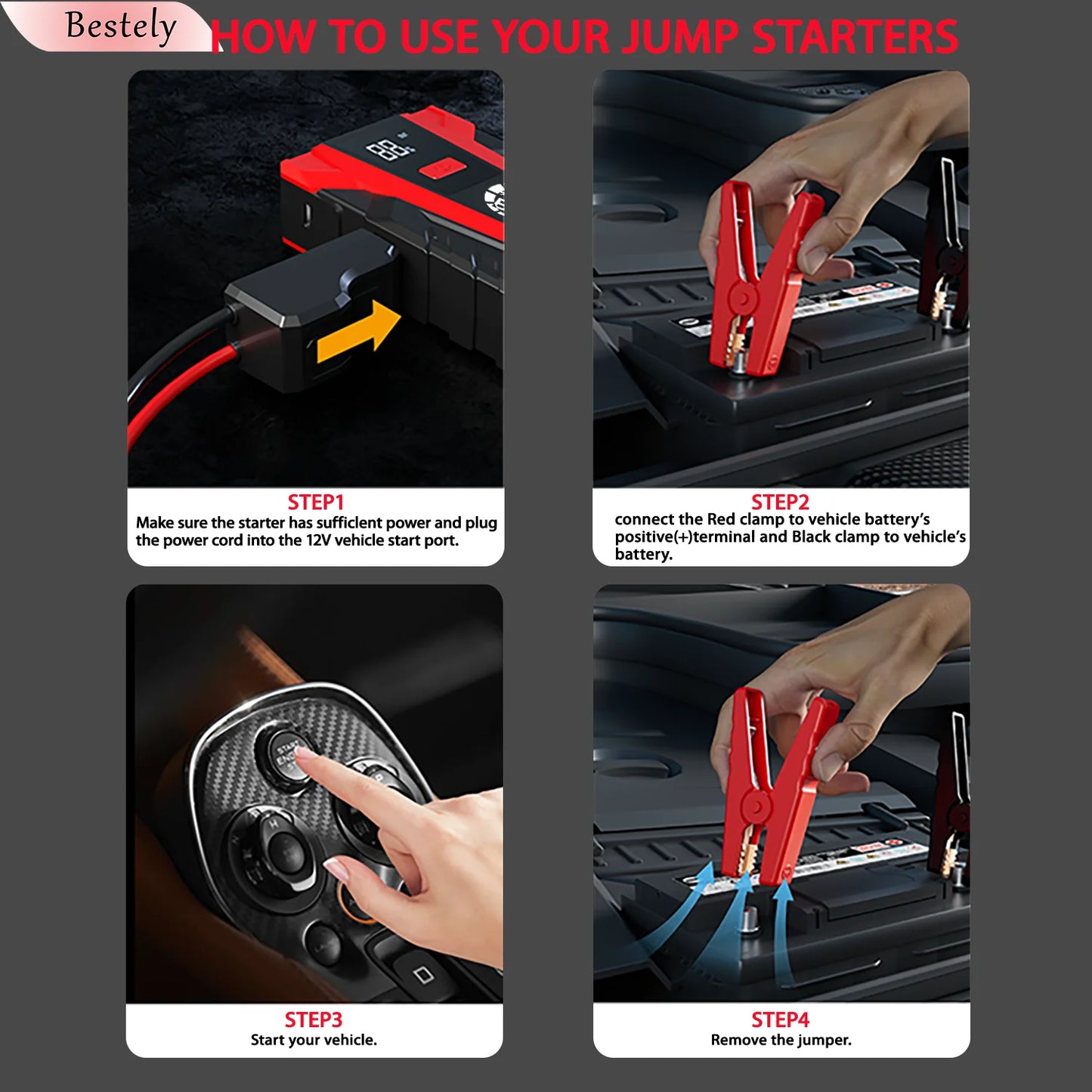 12v Car Battery Jump Starter (3000A) Tek Vortex