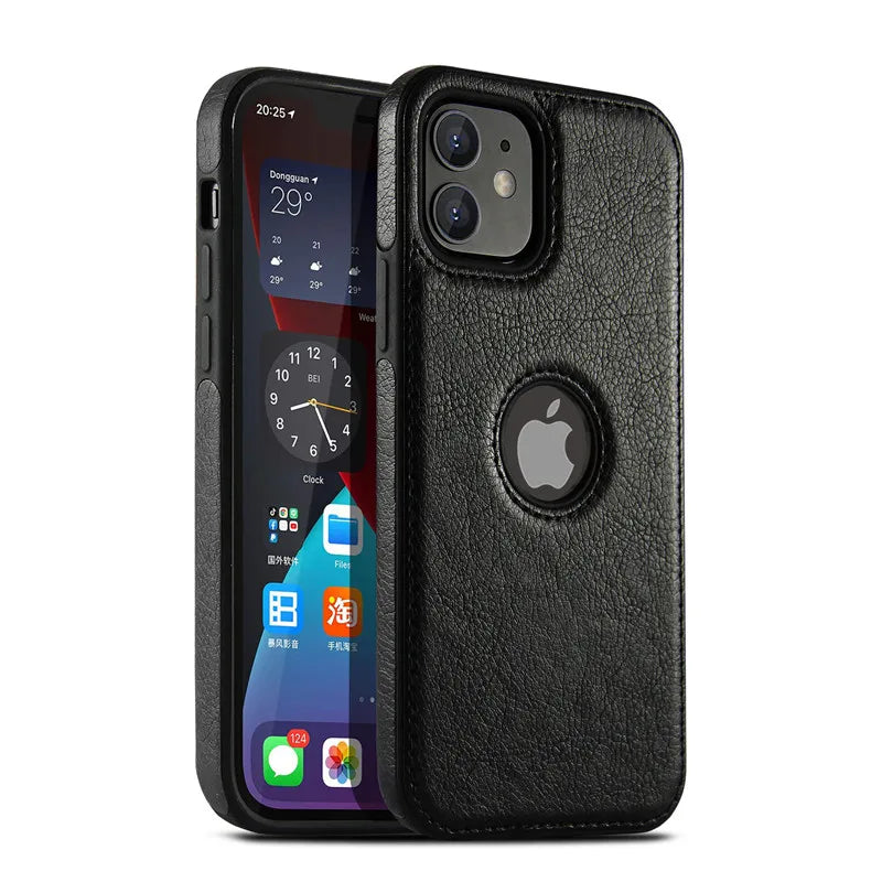 Ultra Thin Slim Leather Phone Case For iPhone