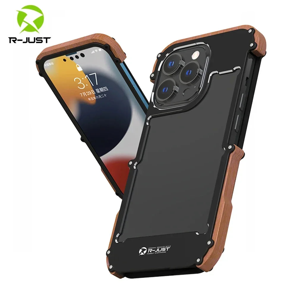 Original R-JUST Metal Frame Case iPhone 16