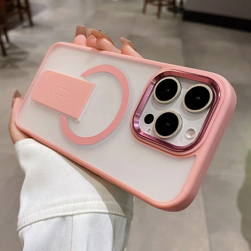 Luxury Magsafe Kickstand Stand Phone Case For iPhone