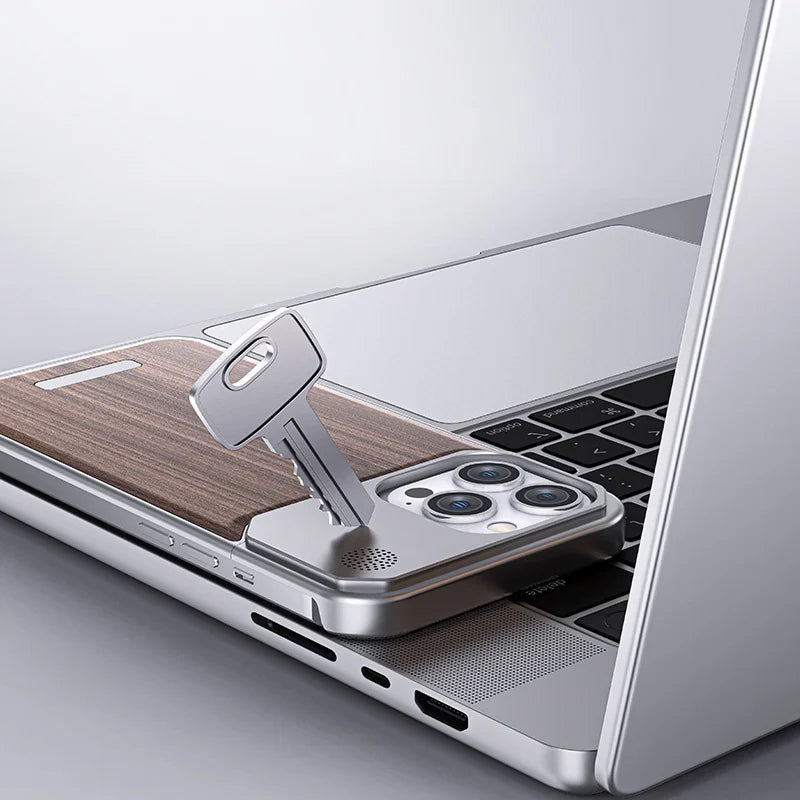 Wood And Steel IPhone Case