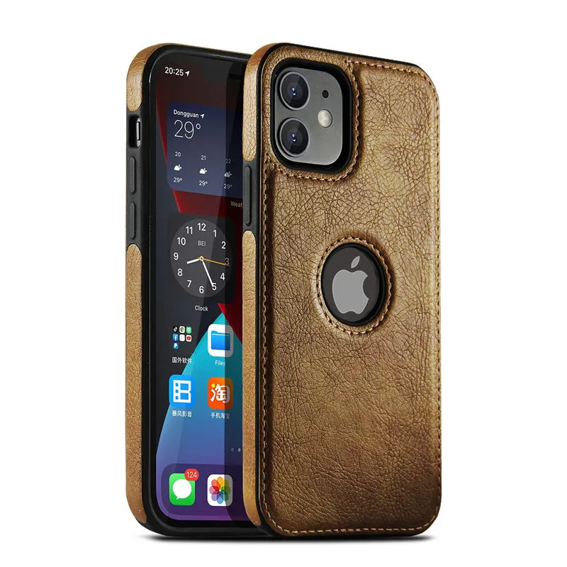 Ultra Thin Slim Leather Phone Case For iPhone