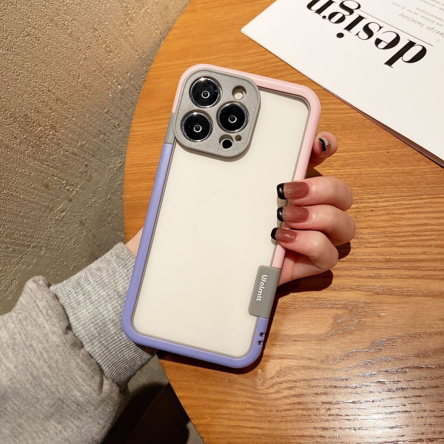 Contrast Color Silicone Frame Mobile Phone Case