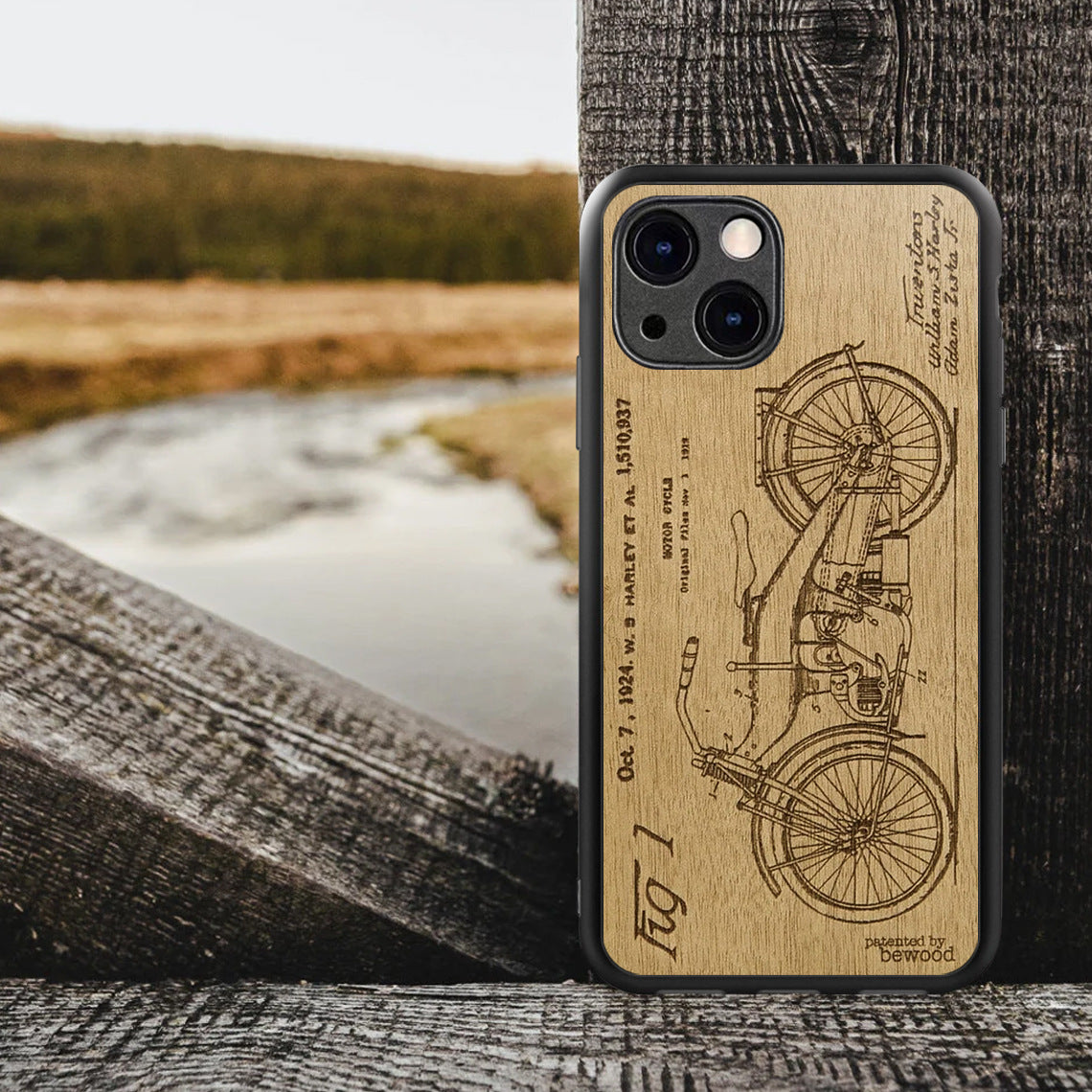 Solid Wood Mobile Phone Glass Case