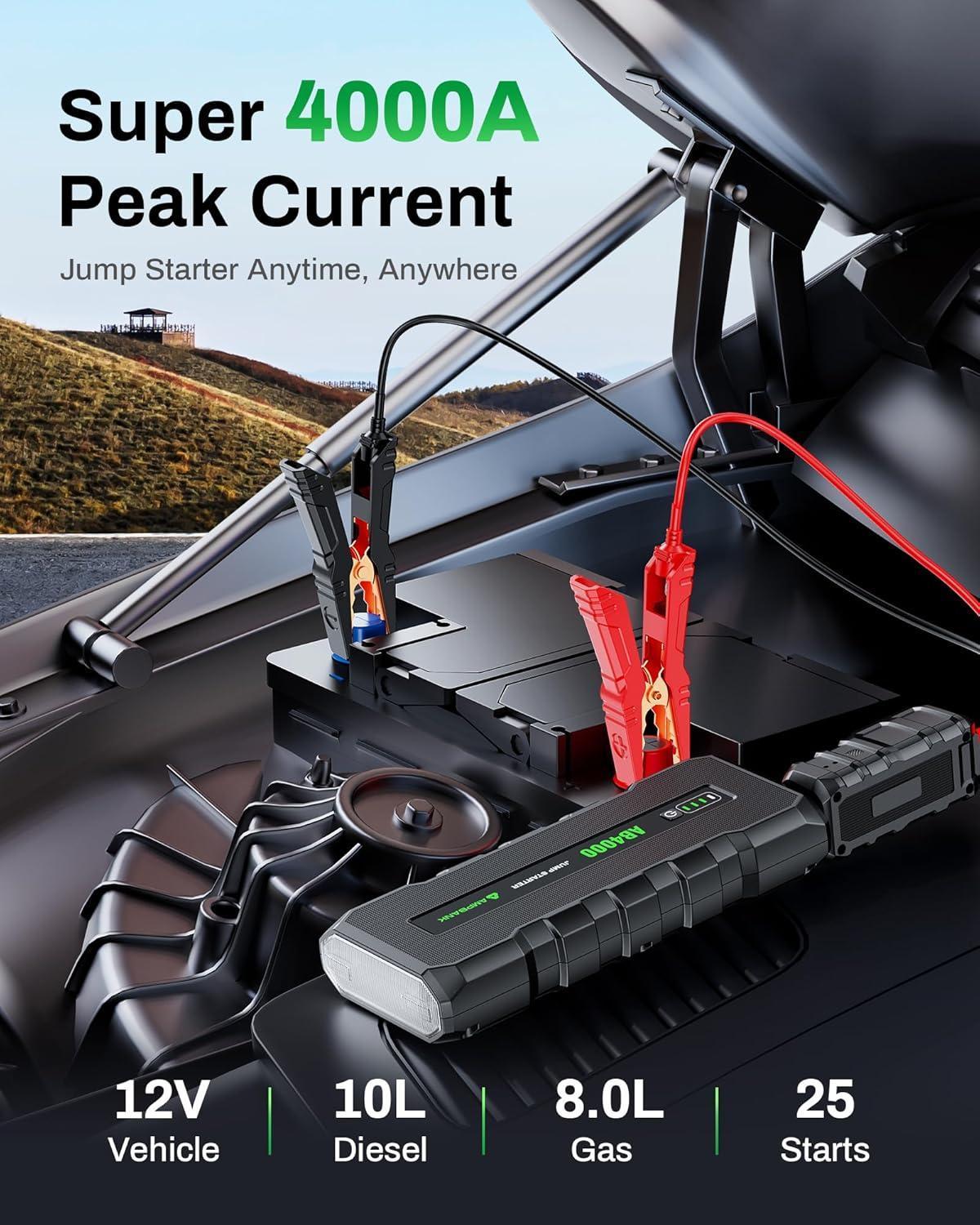 Tek Vortex 4000A Emergency Car Jump Starter
