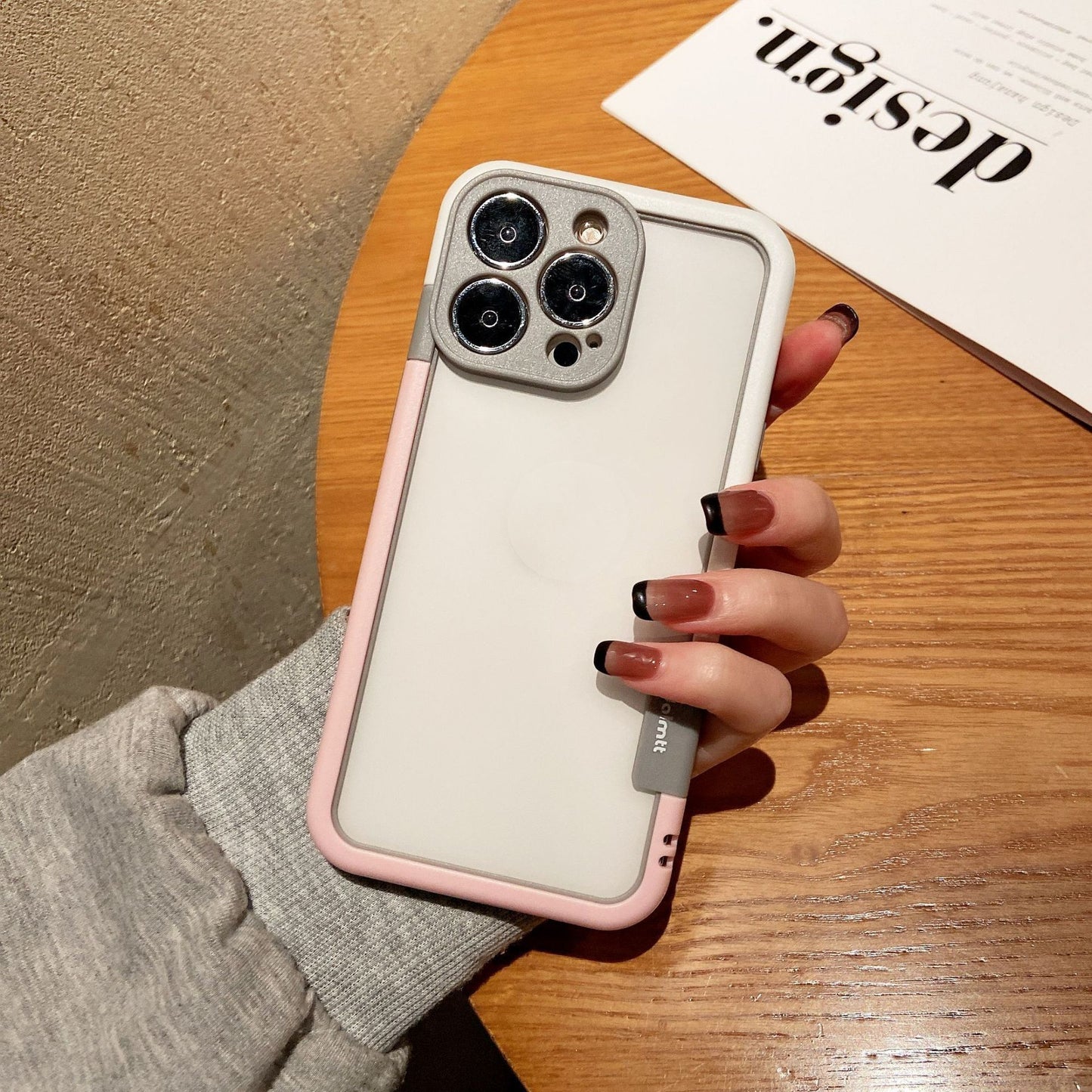 Contrast Color Silicone Frame Mobile Phone Case